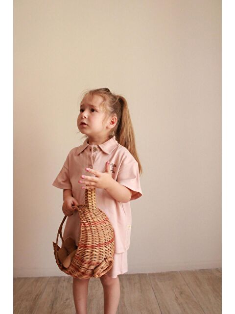 Oh La La Koala For Little Ones Yaprak Nakışlı Polo Yaka Şortlu Takım