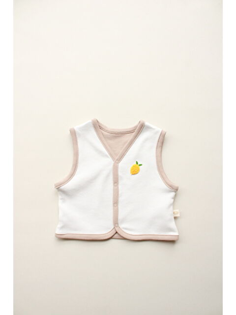 Oh La La Koala For Little Ones Limon Nakışlı Çift Taraflı Yelek