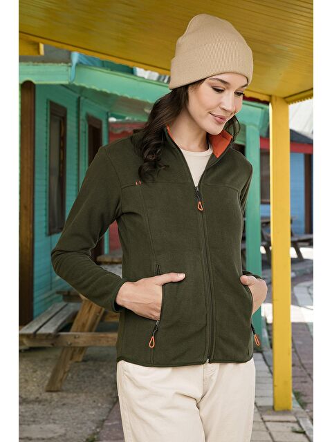 Lela Slim Fit Anti-Pilling Tüylenme Yapmayan Fermuarlı Cepli Hırka Kadın Polar 5907002 - S000001516-18547