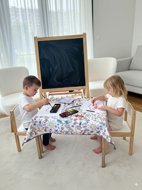 Yorni 145x300cm, Family, Su Geçirmez, Yer/Masa Örtüsü, Aktivite, Yemek ve Oyun için Çok Amaçlı Örtü - S000224925-37198