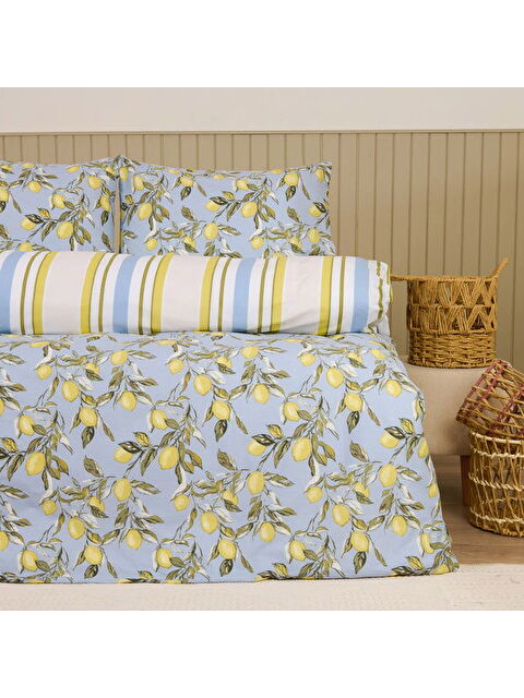 Evidea Soft Fresco Çift Kişilik Nevresim Takımı - Mavi - S000383335-17234