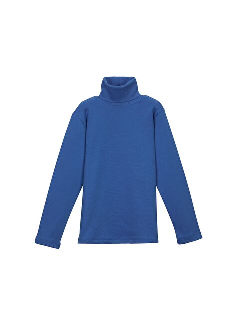 Lovetti Saks Basic Kışlık Tam Balıkçı Yaka Uzun Kollu Kız Çocuk Tişört - S000053598-23710