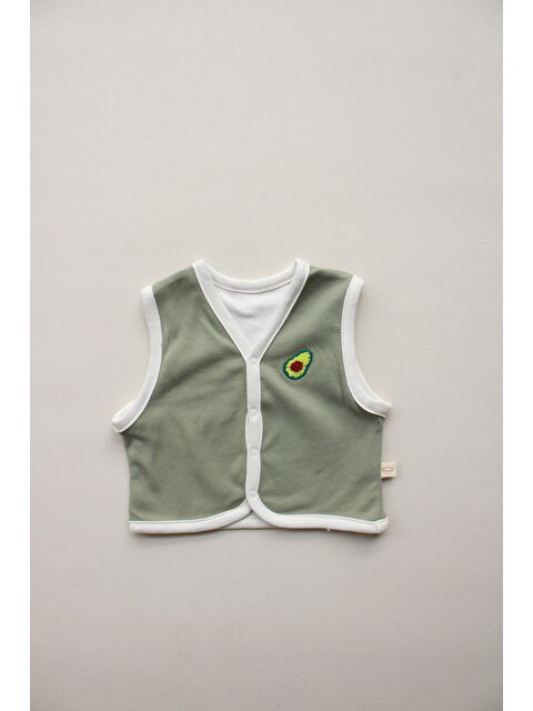 Oh La La Koala For Little Ones Avokado Nakışlı Çift Taraflı Yelek