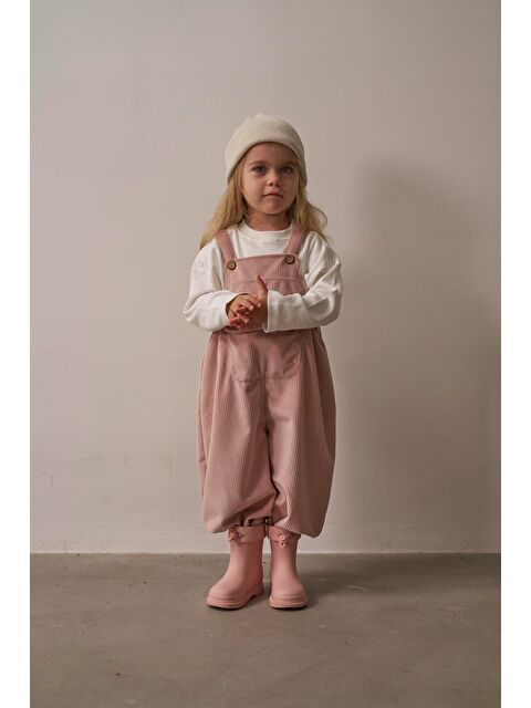 Oh La La Koala For Little Ones Pudra Childhood Velvet Çocuk Salopet Tulum