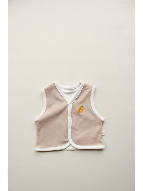 Oh La La Koala For Little Ones Ananas Nakışlı Çift Taraflı Yelek - S000421155-26429