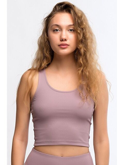 Chandraswear Rose Kadın Fitilli Askılı Crop Atlet - Luna - S000029012-20024