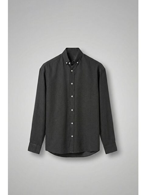 Abluka Online Erkek Oversize Basic Rahat Gömlek Siyah - S000240385-19351