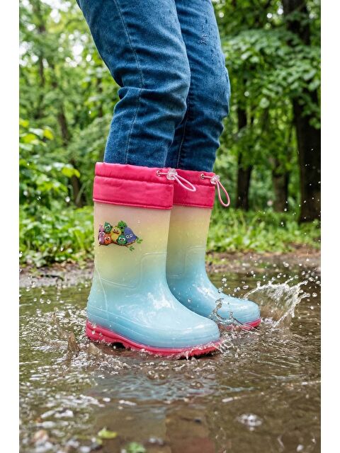 Gezer Kışlık Kız Çocuk Su Geçirmez İçi Sıcak Astarlı Şeffaf Yağmur Çizme - S000180638-18686