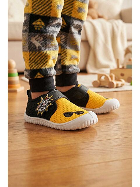 Gezer Yazlık Keten Erkek Çocuk Ayarlanabilir Ayakkabı