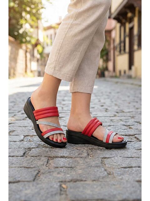 Gezer Yazlık Kadın Yüksek Topuk Anatomik Rahat Taban Günlük Terlik - S000181061-20045