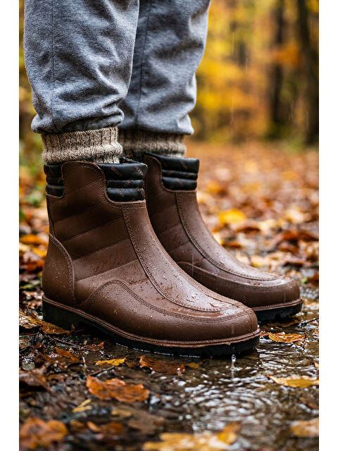 Gezer Kışlık Erkek Fermuarlı İçi Sıcak Astarlı Kar Bot Çizme - S000182484-29705