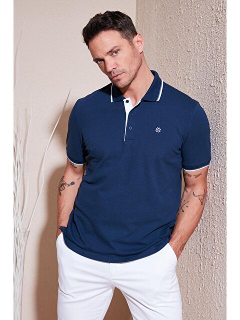 Buratti %100 Pamuk Düğmeli Slim Fit Erkek Polo Yaka Tişört 5902118 - S000001814-23093