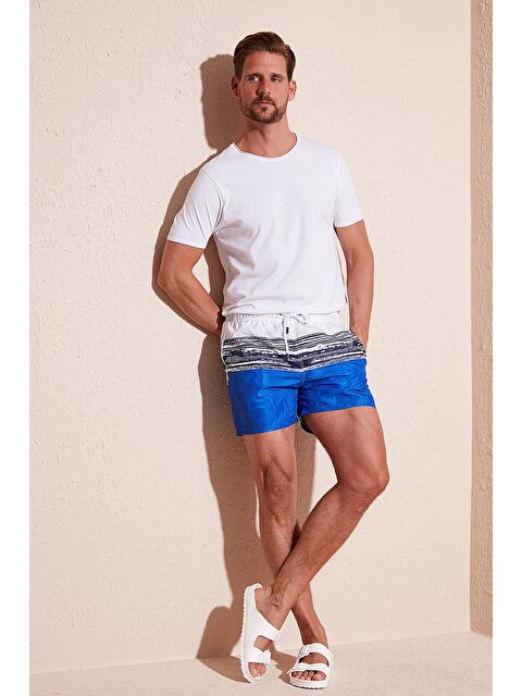 Buratti Belden Bağlamalı Deniz Şortu Cepli Mayo Short 3800907 - S000001170-17234