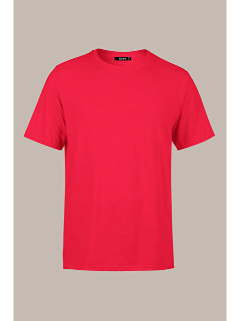 Mmetalic Erkek Çok Renkli %100 Pamuk TişörtRegular Fit Rahat Kesim Bisiklet Yaka Basic %100 Pamuk Tişört