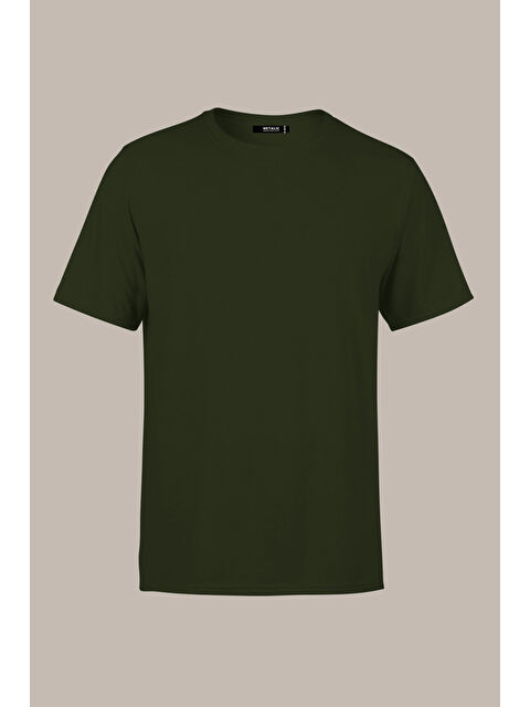 Mmetalic Erkek Çok Renkli %100 Pamuk TişörtRegular Fit Rahat Kesim Bisiklet Yaka Basic %100 Pamuk Tişört