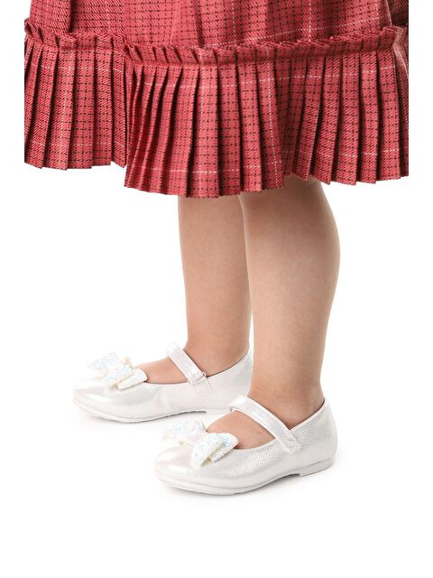 Kiko Kids Cırtlı Fiyonklu Kız Çocuk Babet Ayakkabı Ege 200 Vakko - S000012319-17219
