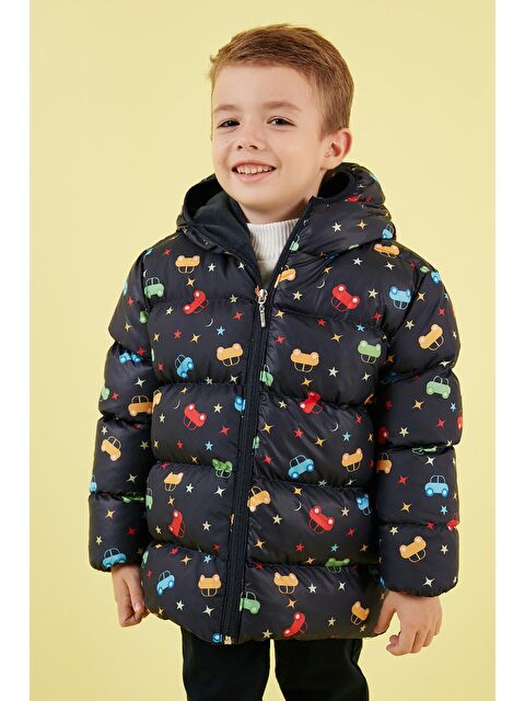 Lela Ekstra Dolgulu İçi Yumuşak Polarlı Kapüşonlu Şişme Mont 5763003 - S000020258-21164