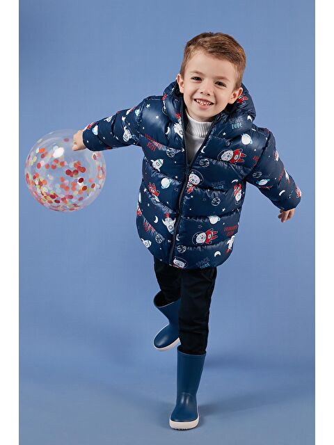 Lela Ekstra Dolgulu İçi Yumuşak Polarlı Kapüşonlu Şişme Mont 5763006 - S000061165-21164