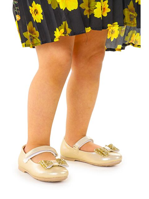 Kiko Kids Cırtlı Fiyonklu Kız Çocuk Babet Ayakkabı Ege 200 Vakko - S000012319-20076