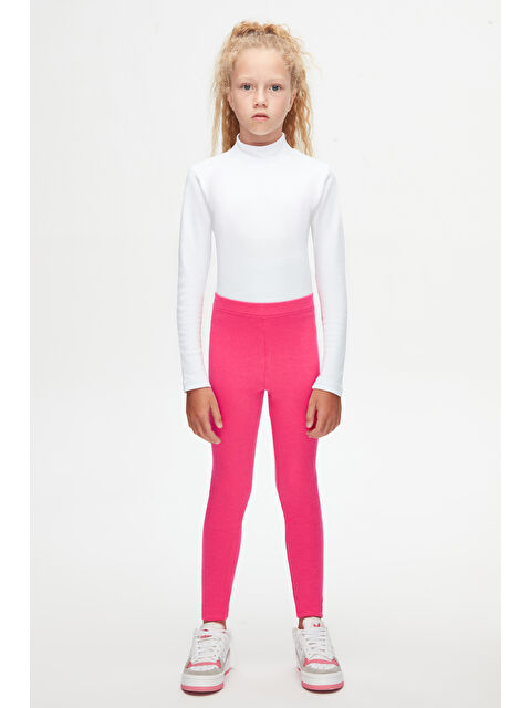 Lovetti Fuşya Kız Çocuk Kışlık Tam Boy Düz Basıc Tayt - S000053910-18686