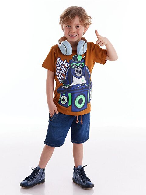 MSHB&G Dj Baskılı Erkek Çocuk Tişört Şort Takım - S000005649-23173