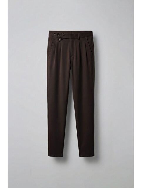 Abluka Online Pileli Kumaş Erkek Pantolon Kahve - S000109386-19413