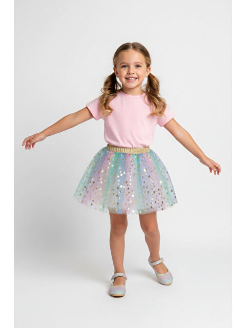 Le Mabelle Pembe Penye Basic Çocuk Tişört - S000371998-20024