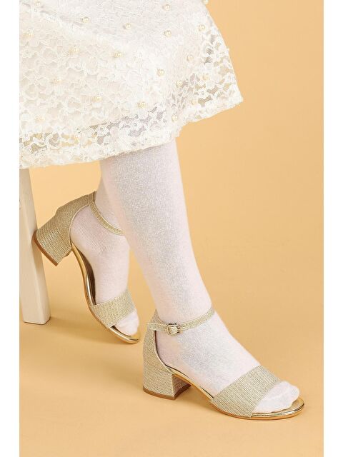 Kiko Kids Alexa Günlük Kız Çocuk 3 Cm Topuklu Sandalet Abiye Ayakkabı - S000003057-20076