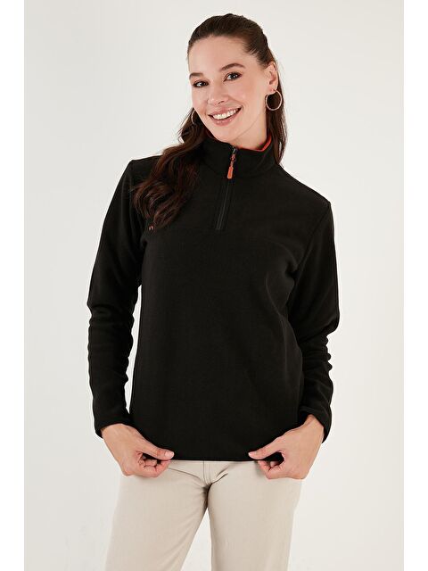 Lela Slim Fit Yumuşak Dokulu Anti-Pilling Tüylenme Yapmayan Yarım Fermuarlı Kadın Polar 5907000 - S000000132-19351