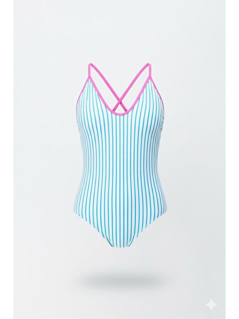 C&City U Yaka İp Askı Mayo 7782 Mavi - S000216971-17234