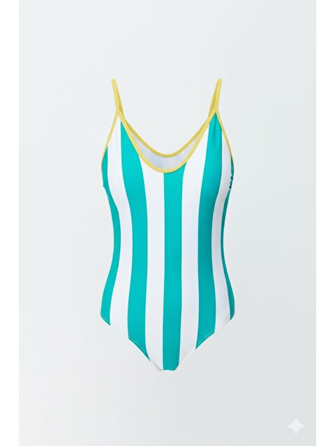 C&City U Yaka İp Askı Mayo 7782 Yeşil - S000216971-18194