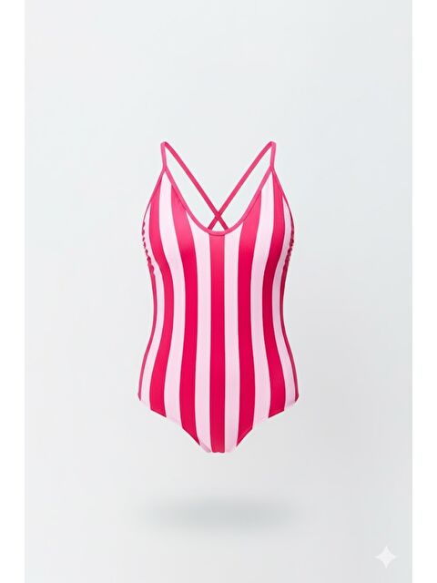 C&City U Yaka İp Askı Mayo 7782 Fuşya - S000216971-18686