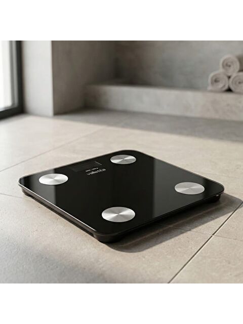 Valletta VLT1352 İnferno Akıllı Yağ Ölçer Tartı - Siyah - 28x28 cm - S000391642-19351