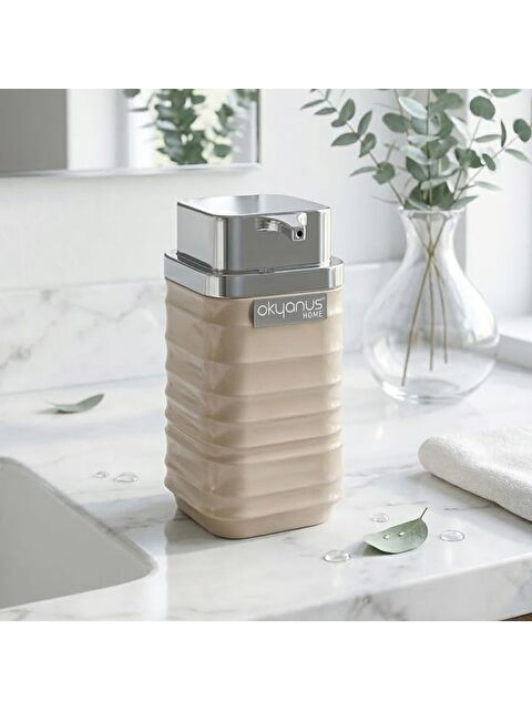 Freehome Luna Sıvı Sabunluk - Bej / Gri - S000374237-23173