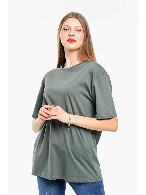 Süperlife Kadın Bisiklet Yaka Standart &Regular Fit Tişort spr21yk30 - S000014647-18547