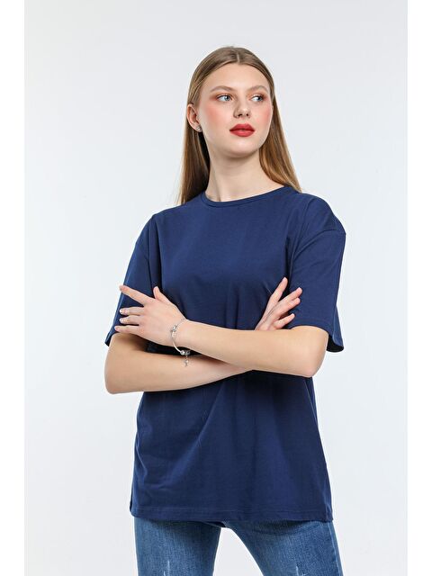 Süperlife Kadın Bisiklet Yaka Standart &Regular Fit Tişort spr21yk30 - S000014647-21164