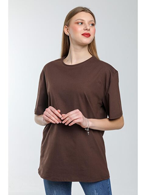 Süperlife Kadın Bisiklet Yaka Standart &Regular Fit Tişort spr21yk30 - S000014647-19413