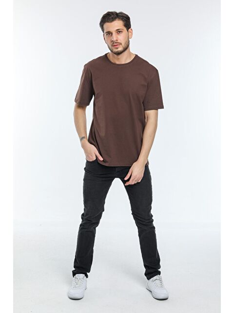 Süperlife Bisiklet Yaka Oversize Fit Erkek Tişört SPR21Y30 - S000014646-19413