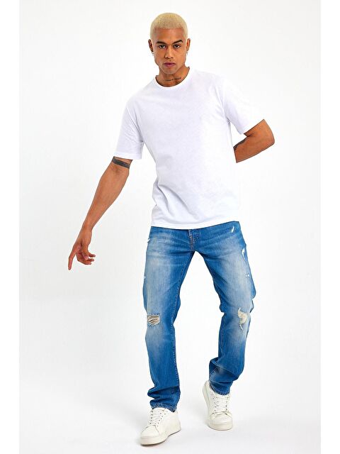 Süperlife Bisiklet Yaka Oversize Fit Erkek Tişört SPR21Y30 - S000014646-20063