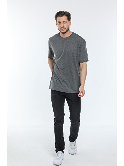 Süperlife Bisiklet Yaka Oversize Fit Erkek Tişört SPR21Y30 - S000014646-20019