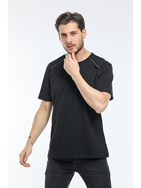 Süperlife Bisiklet Yaka Slim Fit Garnili Erkek Tişört SPR21Y02 - S000014643-19351