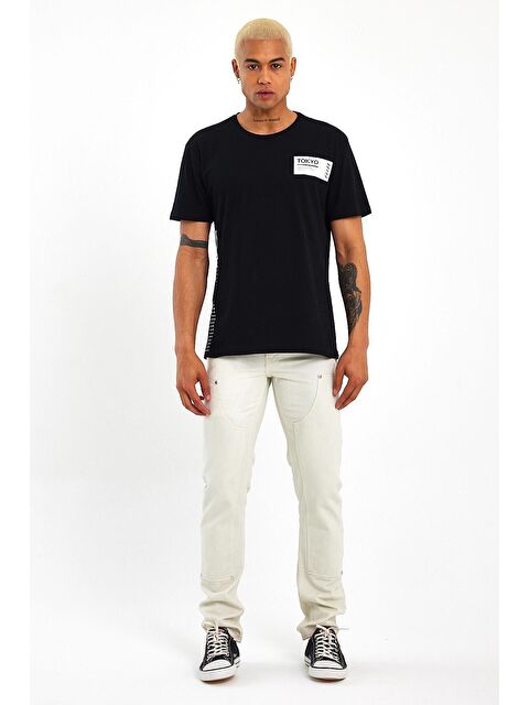 Süperlife Bisiklet Yaka Regular Fit Tokyo Baskılı Erkek Tişört SPR23ts303 - S000014686-19351