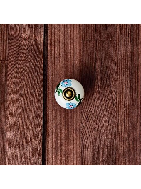 Esal Çilek Düğme Kulp - Beyaz / Antik - S000387506-20063