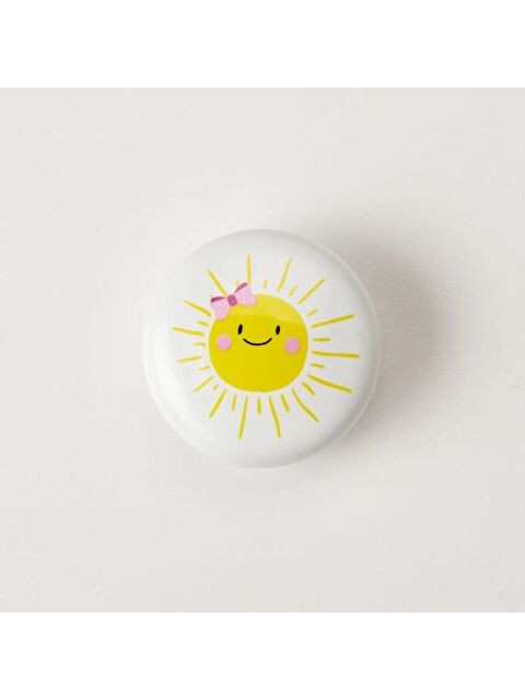 Esal Ufo Güneş Düğme Kulp - Beyaz