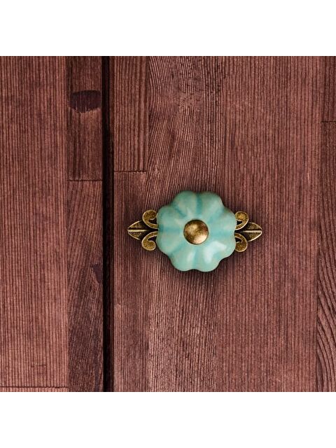 Esal Büyük Kavuk Düğme Kulp - Turkuaz / Antik - S000387531-20055