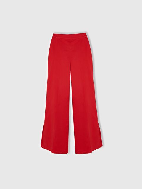 United Colors Of Benetton Kadın Kırmızı Paçası Yırtmaçlı Pantolon - S000279443-20045