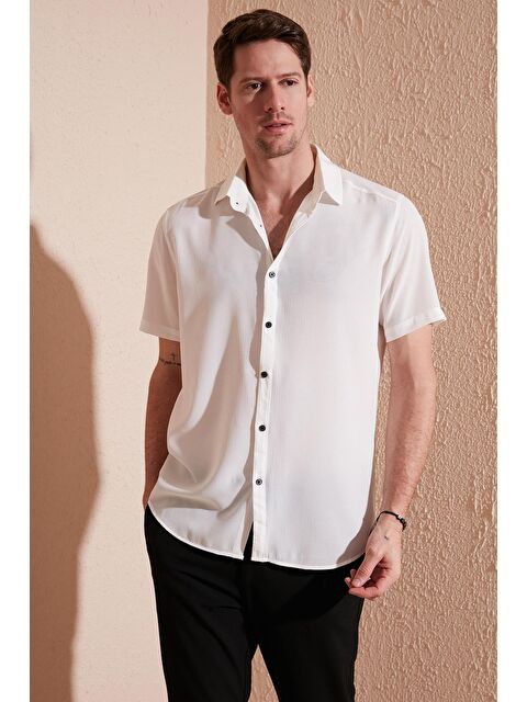 Buratti Pamuklu Slim Fit Kısa Kollu Gömlek CF23S113139 - S000000726-20063