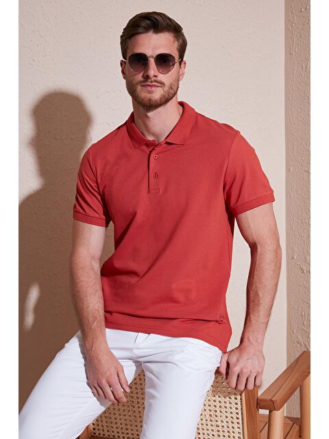 Buratti Regular Fit Düğmeli Polo Yaka Erkek %100 Pamuk Tişört 5902127 - S000001161-18657
