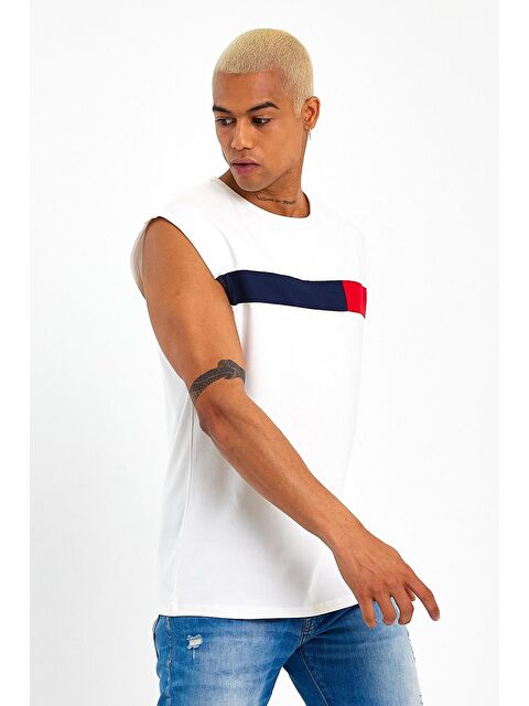 Süperlife Bisiklet Yaka Regular Fit Garnili Erkek Tişört SPR23AT346 - S000014689-19965