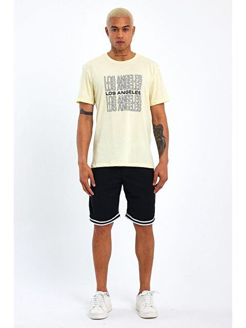 Süperlife Bisiklet Yaka Regular Fit Baskılı Erkek Tişört SPR23ts305 - S000014682-20072